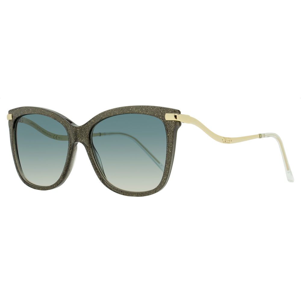 Jimmy Choo Rectangular Sunglasses Steff P4GI4 Gray Glitter 55mm